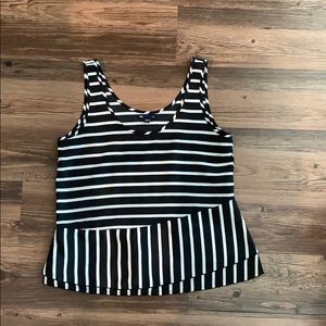 Striped Peplum Top